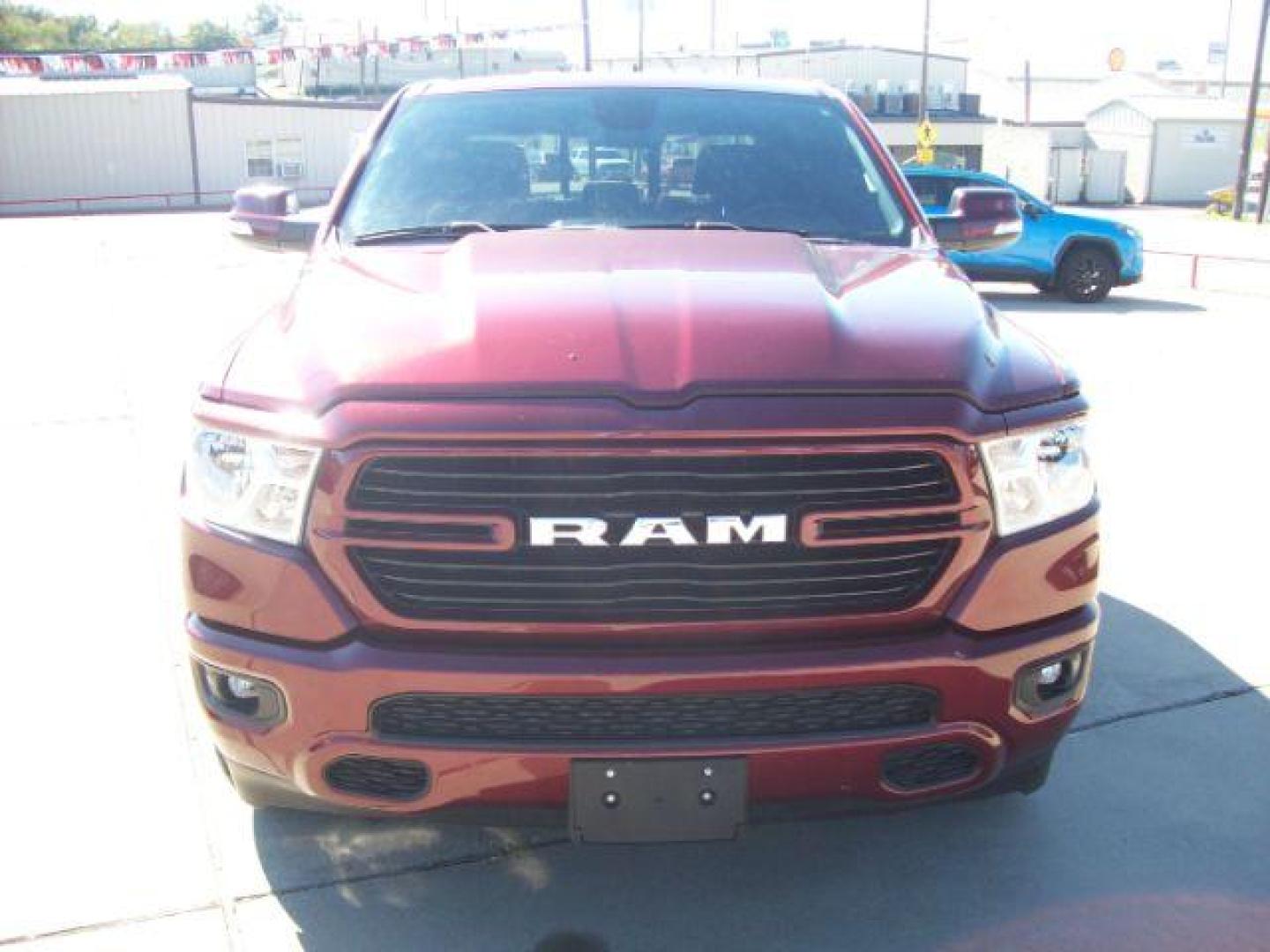 2020 Maroon /Black/Diesel Gray, cloth RAM 1500 Big Horn Crew Cab SWB 2WD (1C6RREFT0LN) with an 5.7L V8 OHV 16V engine, 8-Speed Automatic transmission, located at 605 West Oak Street, West, TX, 76691, (254) 826-5852, 31.803501, -97.098549 - Photo#2